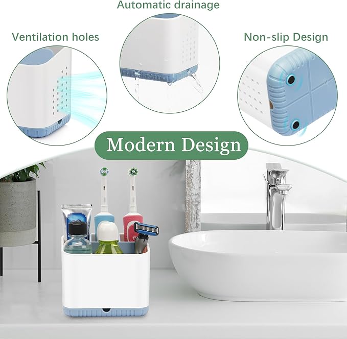 Toothbrush Holders for Bathrooms, Kids Electric Toothbrush and Toothpaste Holder