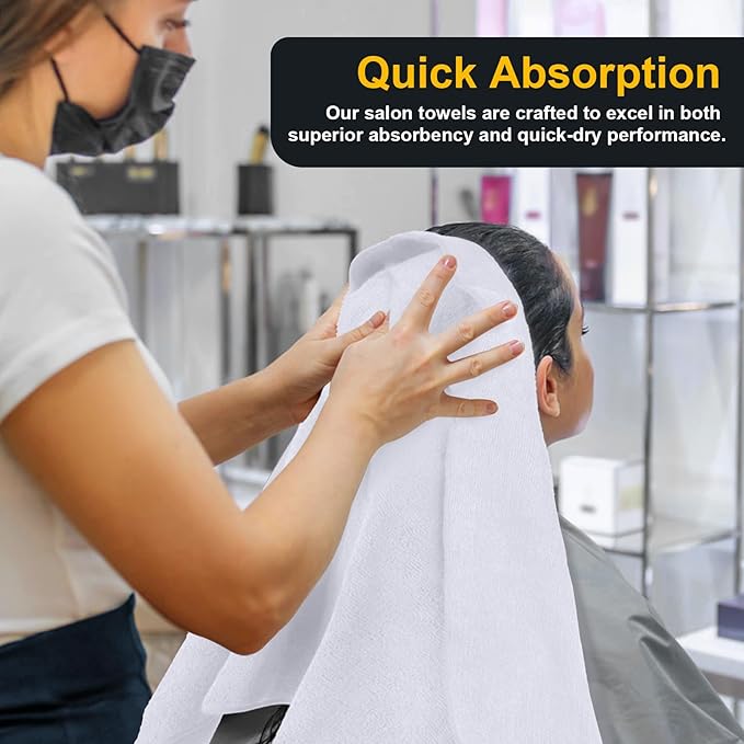 Salon Towels 24 Pack, Super Soft Microfiber Hand Towel, Highly Absorbent