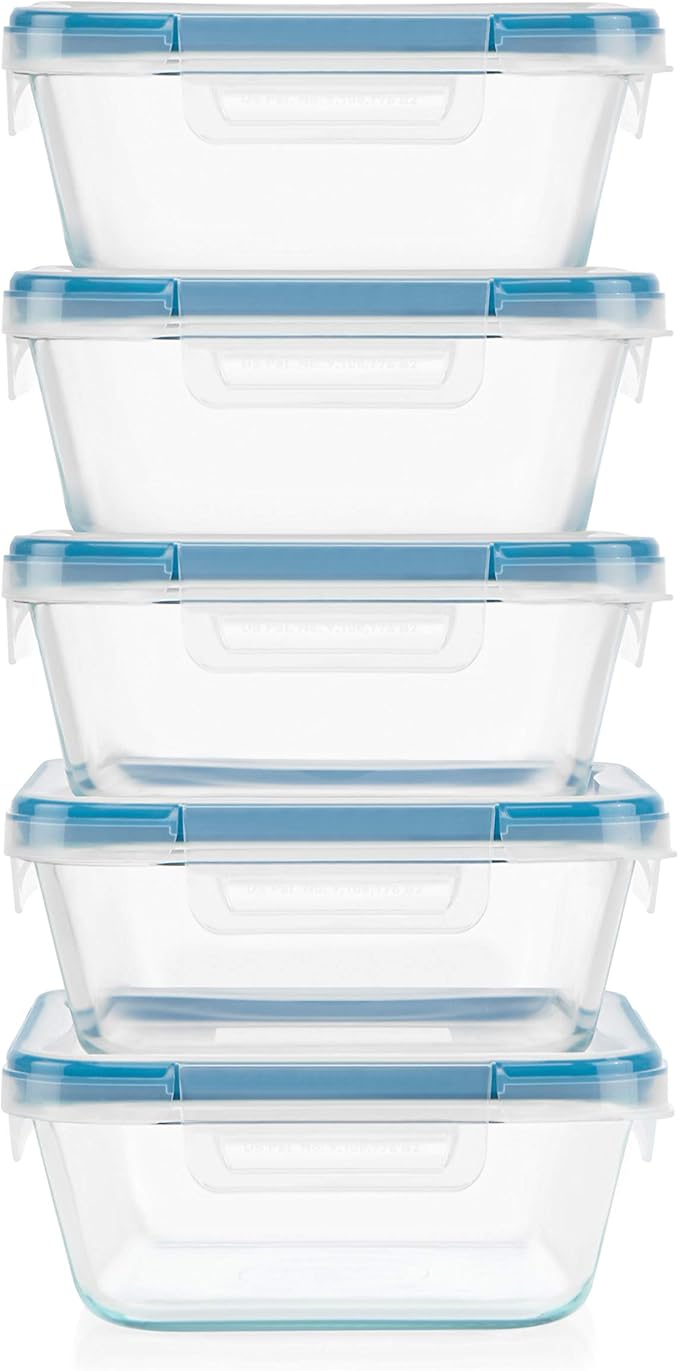 Snapware Glass Total Solutions Food Storage Containers Set, Airtight &