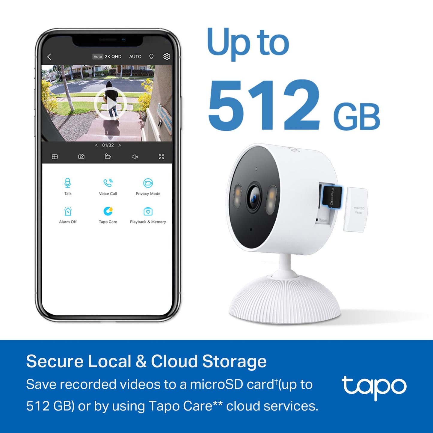 Tapo TP-Link 1080P Indoor Security Camera for Baby Monitor, Dog Camera w/Motion Detection, 2-Way Audio Siren, Night Vision, Cloud & SD Card Storage, Works w/Alexa & Google Home C100