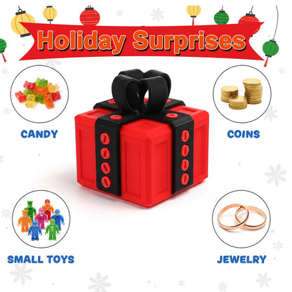 MyMegan Gift Box, Gag Gifts for Men Women, Annoying Gift Box for Birthday Office, 3.2" Gotcha Box, Funny Adult Gag Gifts with Pop Up Middle Surprise Finger, Prank Box, Puzzle Box for Cash Gift,