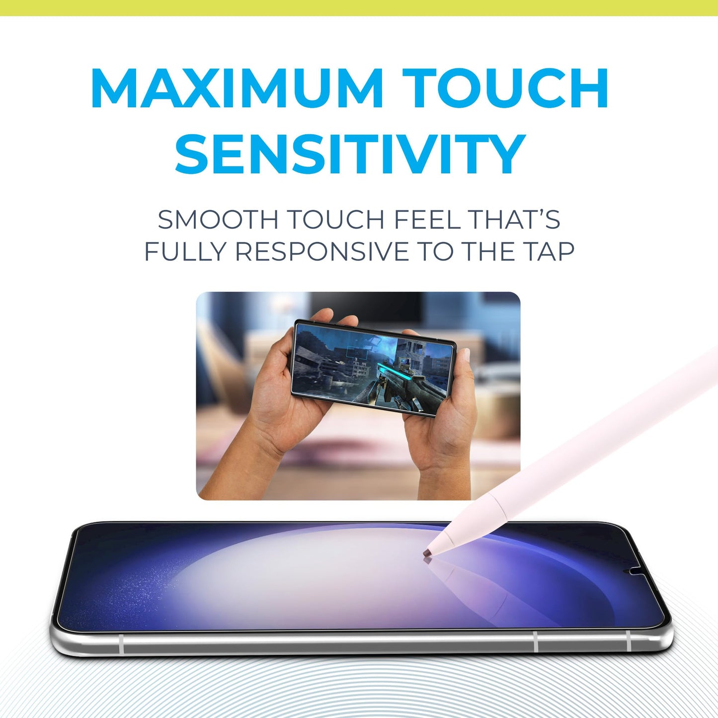 Power Theory Designed for Samsung Galaxy S21 FE 5G Screen Protector Tempered Glass [9H Hardness], Easy Install Kit, 99% HD Bubble Free Clear, Case Friendly, Anti-Scratch, 2 Pack