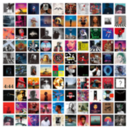 A ART·ZONE 100 Pcs 5x5 Inch | Posters Wall Collage Kit for Room, Album Cover Posters, Music Posters, Rapper Posters, Band Posters, Wall Posters for Bedroom Multicolor