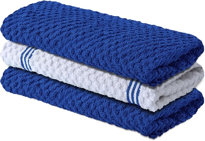 Infinitee Xclusives Premium Kitchen Towels – Pack of 3, 100% Cotton |15 x 25|