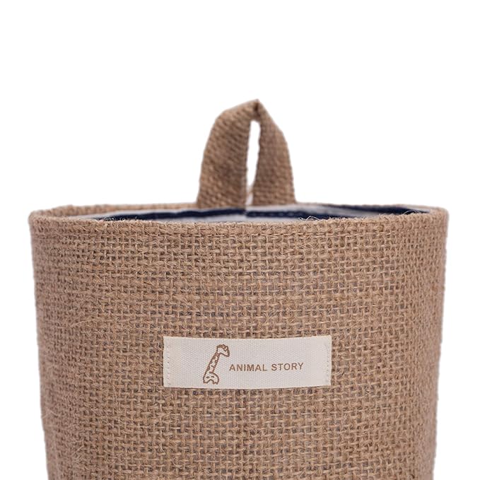 4 Pack Wall Hanging Storage Bags Hanging Storage Bags Cotton Linen Storage