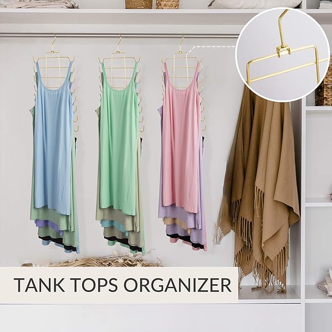 ZEDODIER 4 Pack Tank Top Hanger Space Saving, Bra Hangers