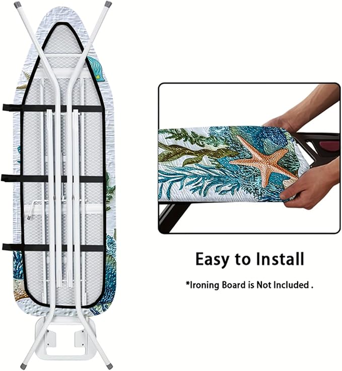 Nuxovilar Sea Creature Ironing Board Cover, 15 * 54inch, Fit Most Standard