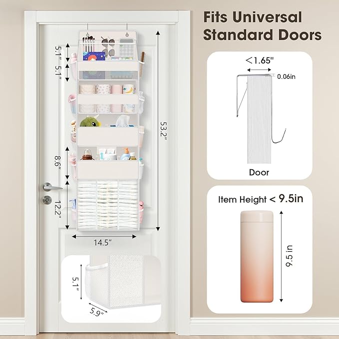 WISELIFE 5-Tier Over the Door Organizer