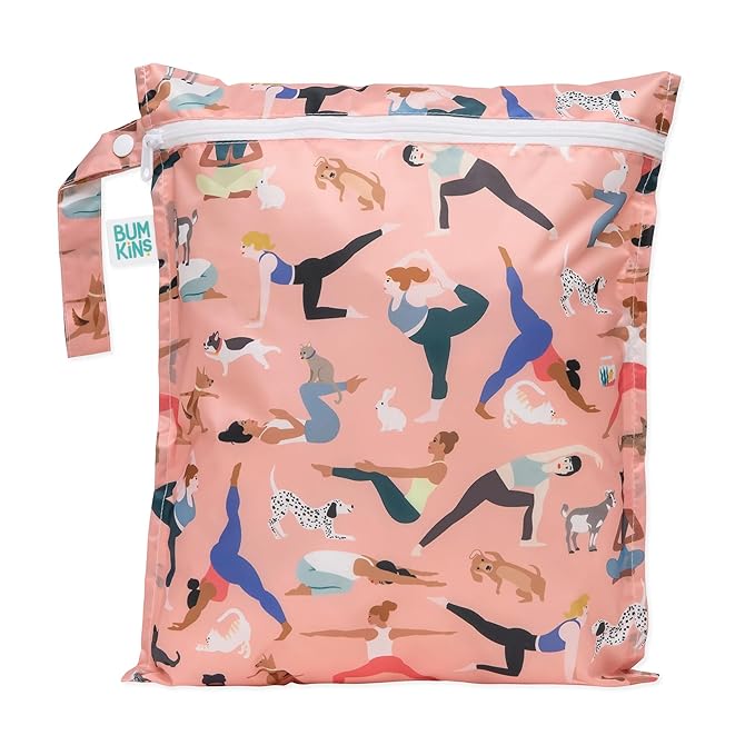 Bumkins Waterproof Wet Bag for Baby, Swim Suit, Cloth Diapers, Pump Parts