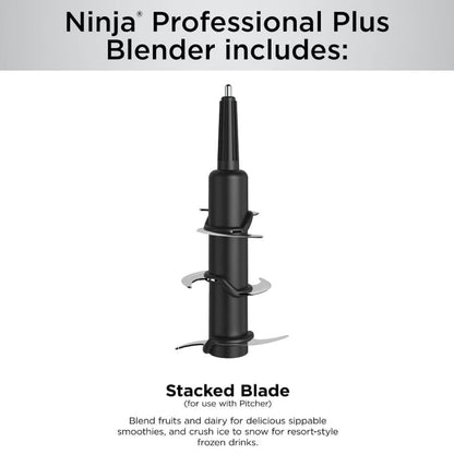 Ninja BL660 Professional Compact Smoothie & Food Processing Blender, 1100-Watts, 3 Functions -for Frozen Drinks, Smoothies, Sauces, & More, 72-oz.* Pitcher, (2) 16-oz. To-Go Cups & Spout Lids, Gray