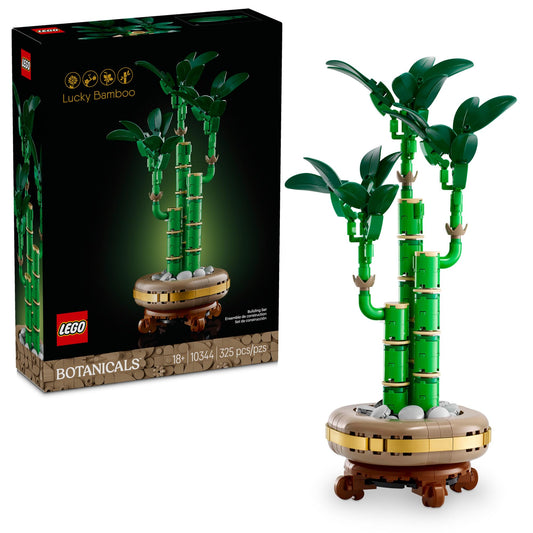 LEGO Botanicals Lucky Bamboo Building Set - Artificial Plant for Indoor Home Décor, Adults Ages 18+ - Gift for Valentines Day for Him - Fake Plant Decoration for Table, Desk, Office - 10344
