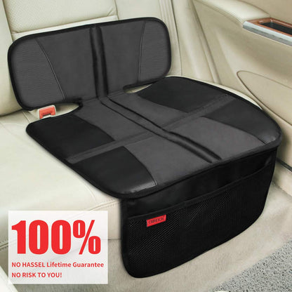 Car Seat Protector - Children Seat Protection Mat - Car Seat Protector for Baby Child Car Seats - Auto Seat Cover Mat for Under Carseat with Thickest Padding to Protect Leather & Fabric Upholstery