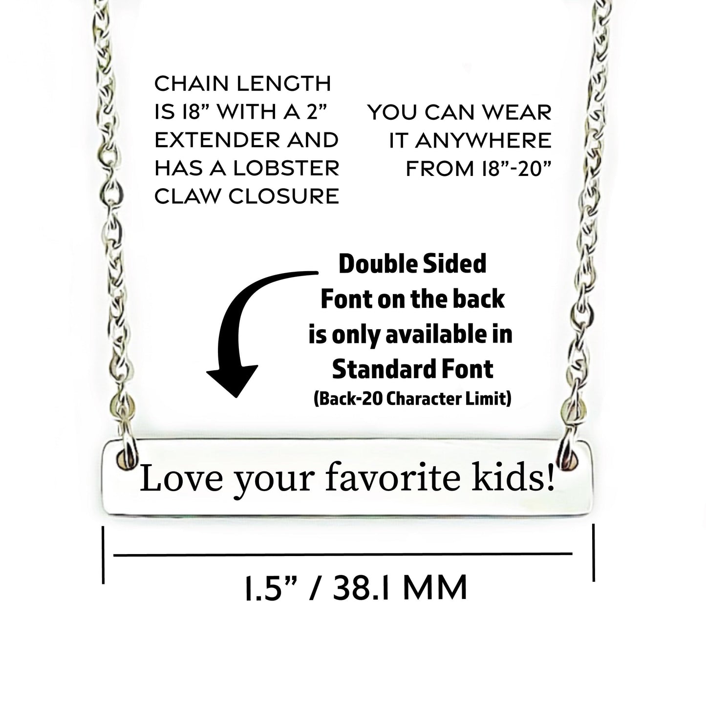 Camille Jane Necklace Personalized Kids Name Necklace Kids Names Bar Necklace Mom Personalized for Mom Necklace Kid's Names Mother's Day Jewelry Mother's Day Gift Mom CAMILLE-BAR