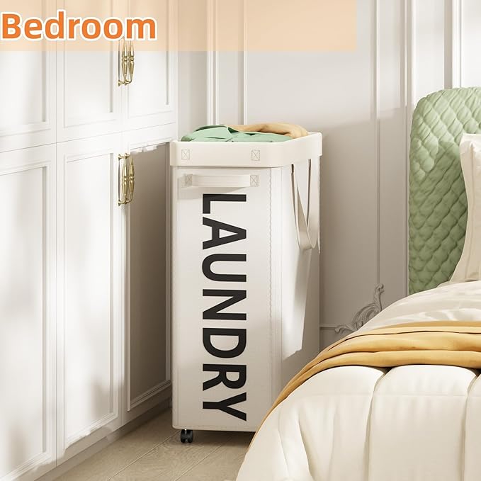 2 Pack Rolling Laundry Basket