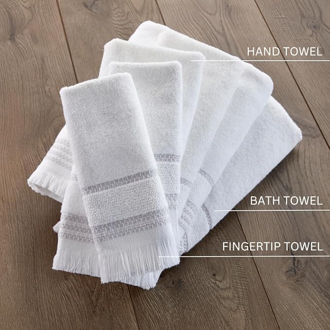 SKL Home Casual Fringe Bath Towel Set