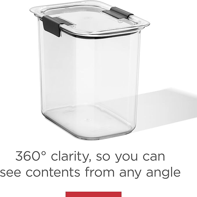 Rubbermaid Brilliance Pantry Food Storage Container Set, Airtight & Leak-Proof
