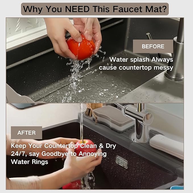 Diatomite Faucet Mat for Kitchen Sink