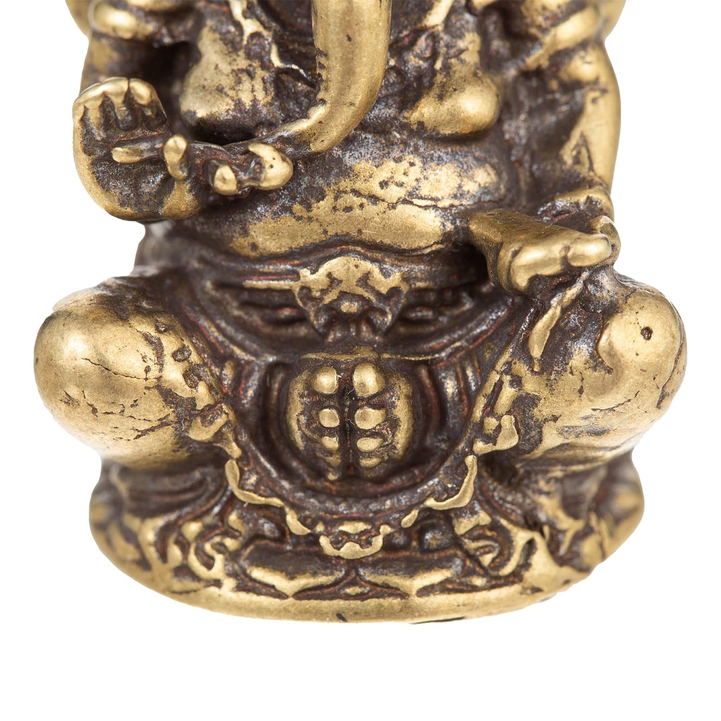 FENGSHUI-CAISHEN Ganesha Statues - Pure Copper Ganapati Ganesh Figurine, Reiki Chakra Meditation Desktop Decor