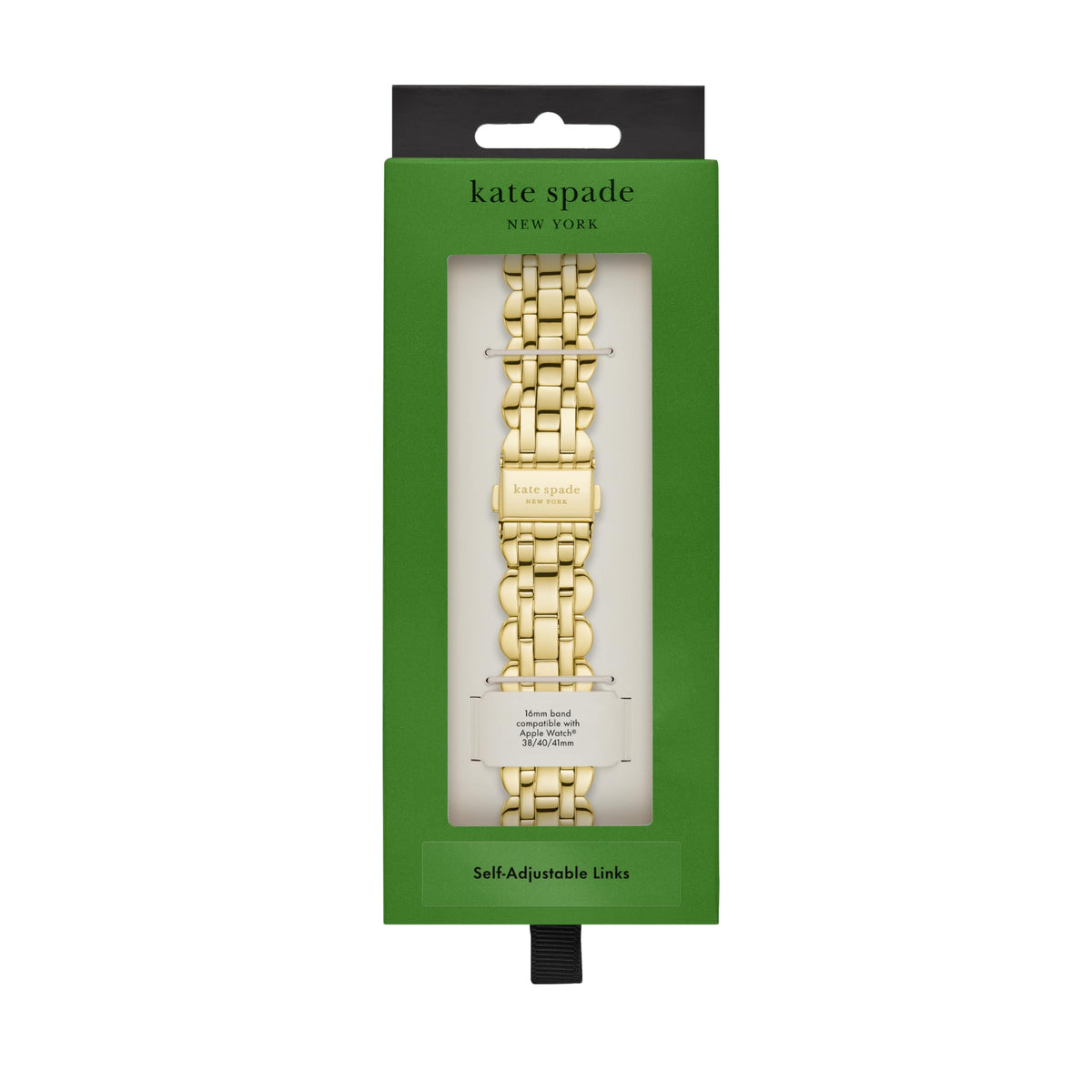 Kate Spade New York Women's Gold-tone Scallop Stainless Steel Bracelet Band for Apple Watch®, 38/40/41mm (Model: KSS0143)