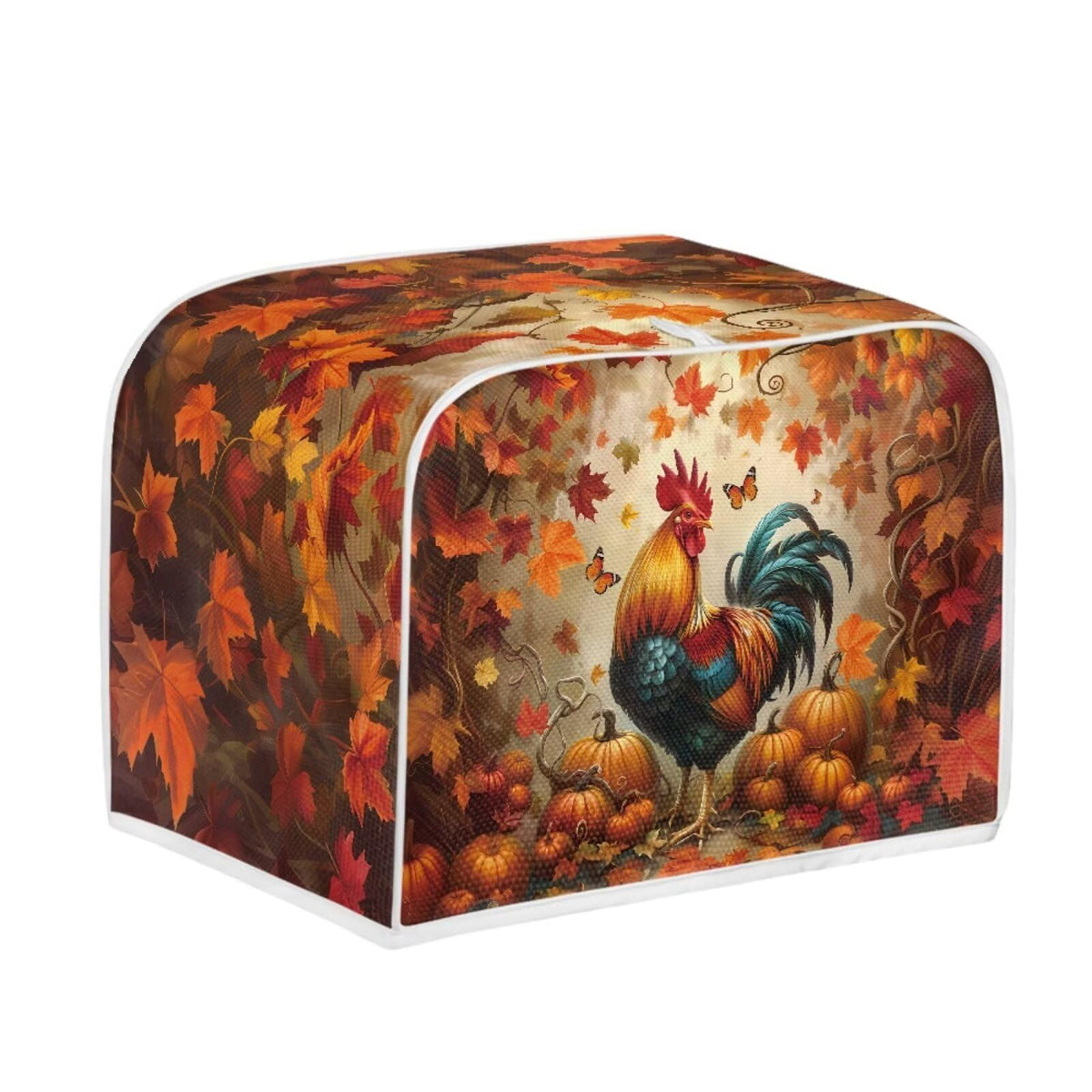 ASQVTIFE Maple Leaf Toaster Covers for Kitchen Fall Decorations for Home 4 Slice Toaster Covers for Kitchen Bread Machine Oven Dust Cover Thanksgiving Decoration Greasy Protection Anti Sputtering