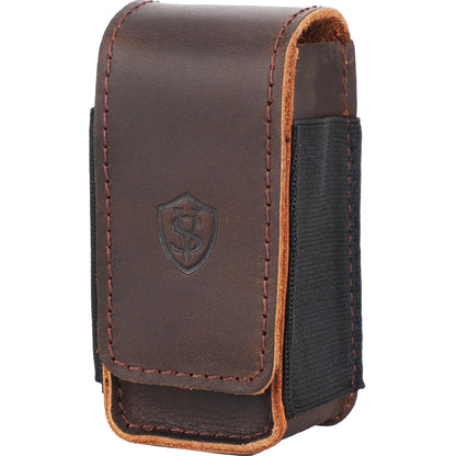 STAR VISTA Armando-2 Full Grain Leather Multitool Belt Pouch, Multi Tool Sheath, EDC Tool Holster for Flash Light, Tactical Pen, Heavy-Duty Stitching, Gift for Men, Dark Brown