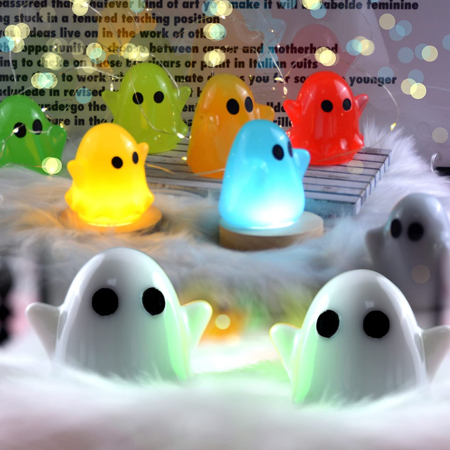 Actvty Ghost Resin Molds, 2Pcs Halloween Ghost Silicone Molds for Epoxy Casting, 3D Ghost Shape Epoxy Molds DIY Resin Art Gift Halloween Ornaments Home Decor