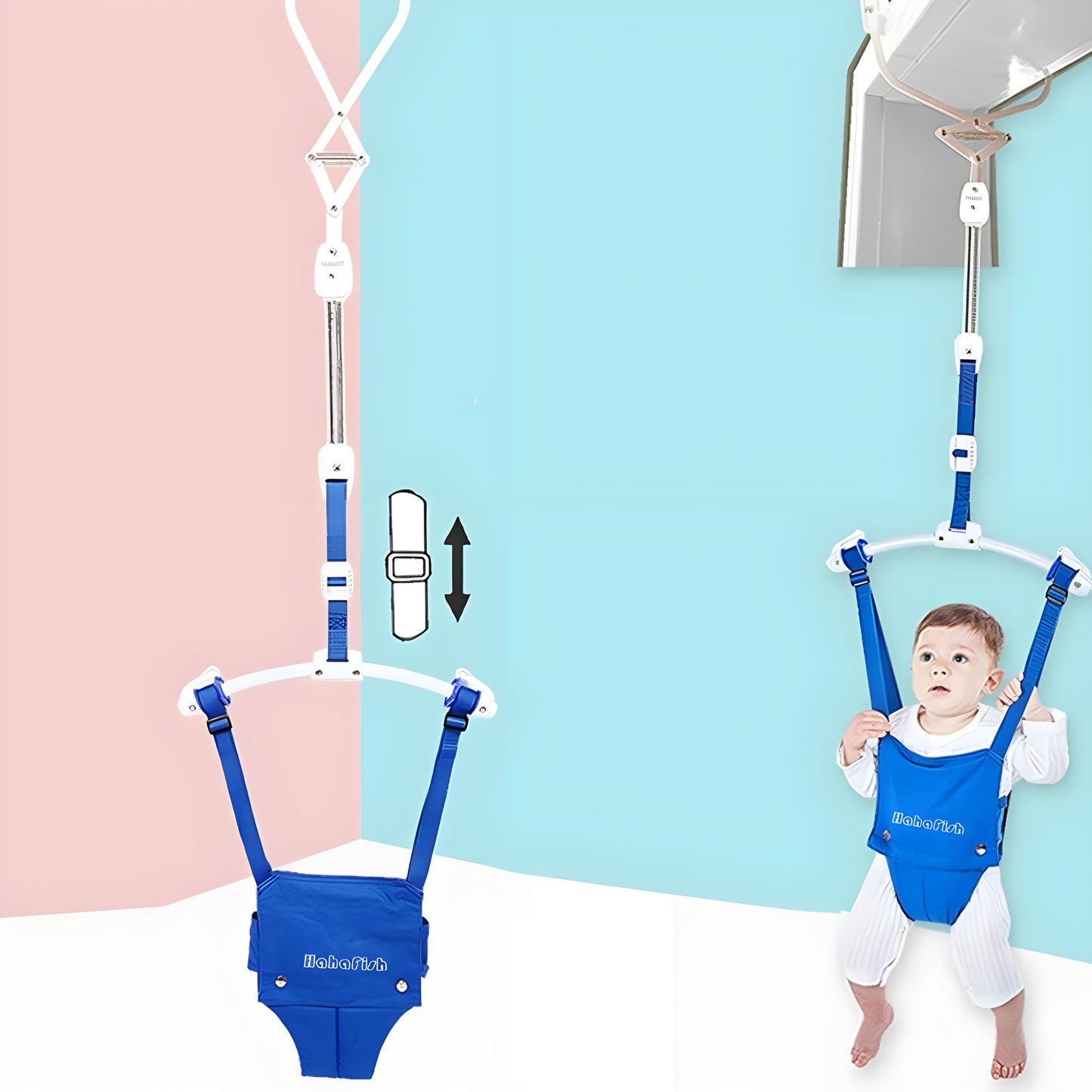 Baby Door Jumpers and Bouncers Exerciser Set with Door Clamp Adjustable Strap for Toddler Infant 6-24 Months CPC & CE Certified