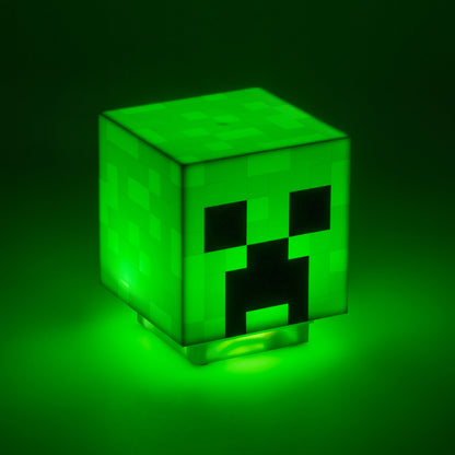 Minecraft Creeper Desk Light with Official Creeper Sounds, Handheld Night Light for Kids Room or Gamer Décor Officially Licensed Minecraft Gifts | Paladone, Green