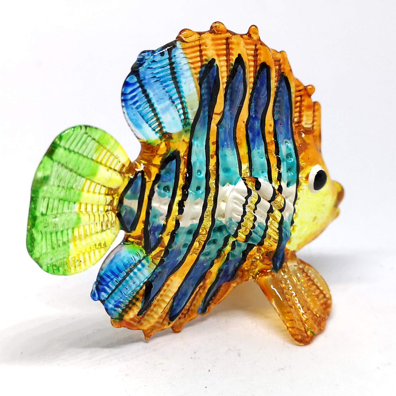 ZOOCRAFT Aquarium Handicraft Miniature Hand Blown Glass Fish Figurine Collectibles