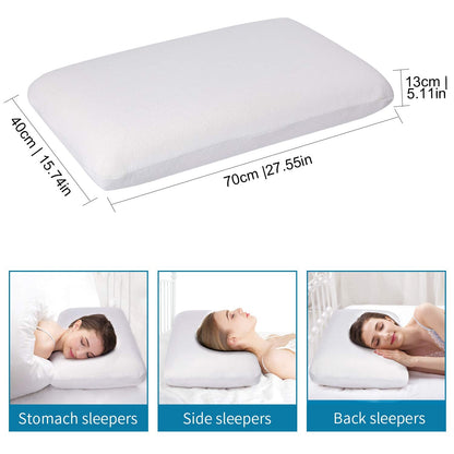 Findigit Memory Foam Neck Support Pillow King Size (27.55x15.74inch), Ergonomic Orthopedic Neck Support Sleeping Bed Pillows, for Side Back Stomach Neck and Shoulder Sleeper