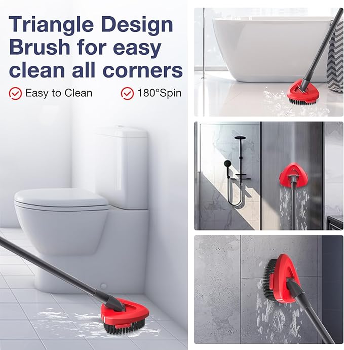 2 Pack 2-Tank Spin Mop Scrub Brush Head Replacement