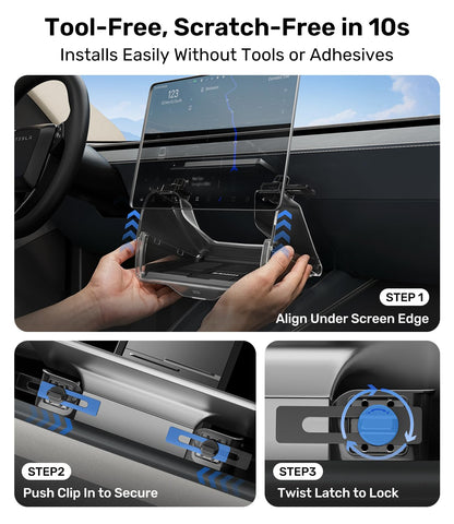 Zanch (Upgraded) Tesla Model Y Juniper Under Screen Storage Box [Hidden Design, Factory-Fit], Adds Extra Storage & Keeps Items Hidden for Privacy, Model Y (2020–2025) / Juniper (2025–2026) Accessories
