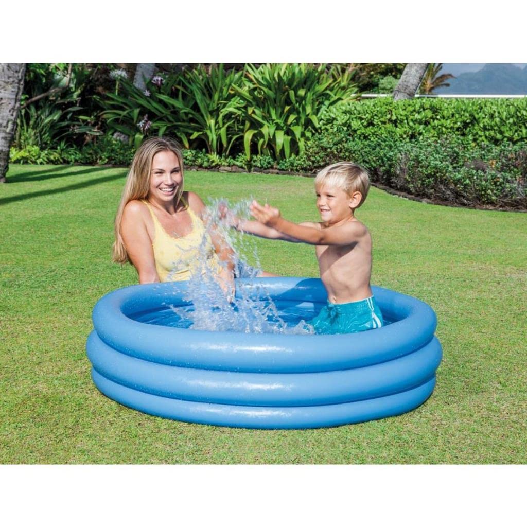 Intex 59416NP Crystal Blue Three Ring Inflatable Paddling Pool 1.14m x 25cm