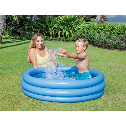 Intex 59416NP Crystal Blue Three Ring Inflatable Paddling Pool 1.14m x 25cm