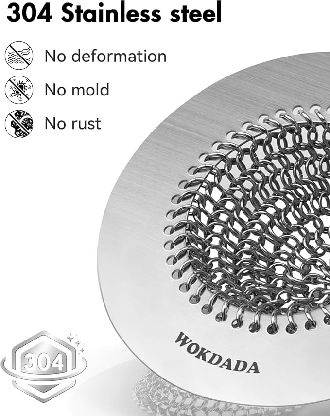 Sink Strainer with Stopper, Wokdada Revolutionary Clog-Free Food Catcher