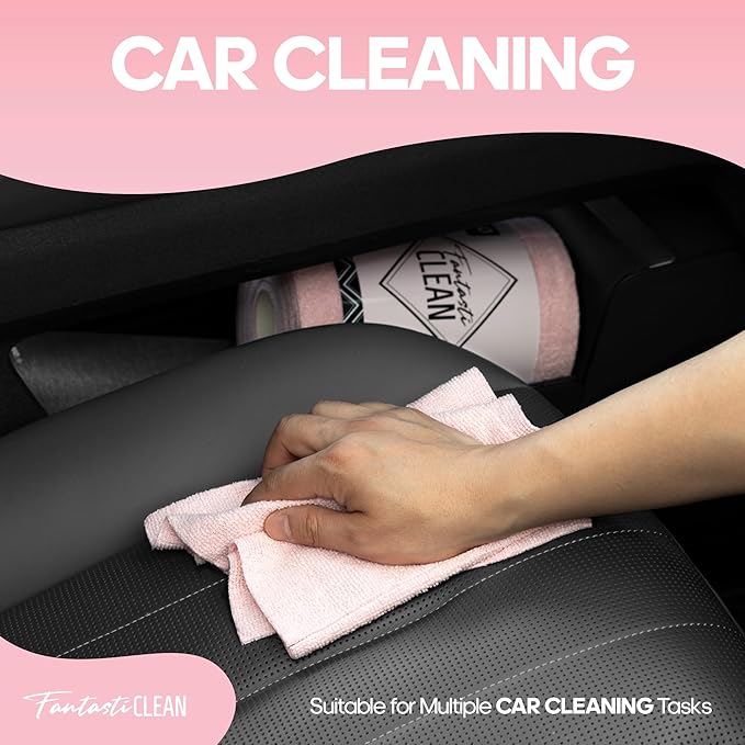 Fantasticlean Microfiber Cleaning Cloth Roll 2 Rolls 120 Pack, Tear Away