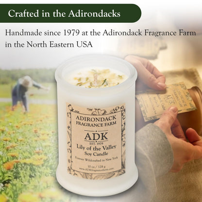 ADK Lily of The Valley Scented Candle, 10 Oz Aromatherapy Candle, Proudly Poured in The USA, Natural Wax for Relaxation and Home Décor, for Gift, Kitchen, and Living Spaces