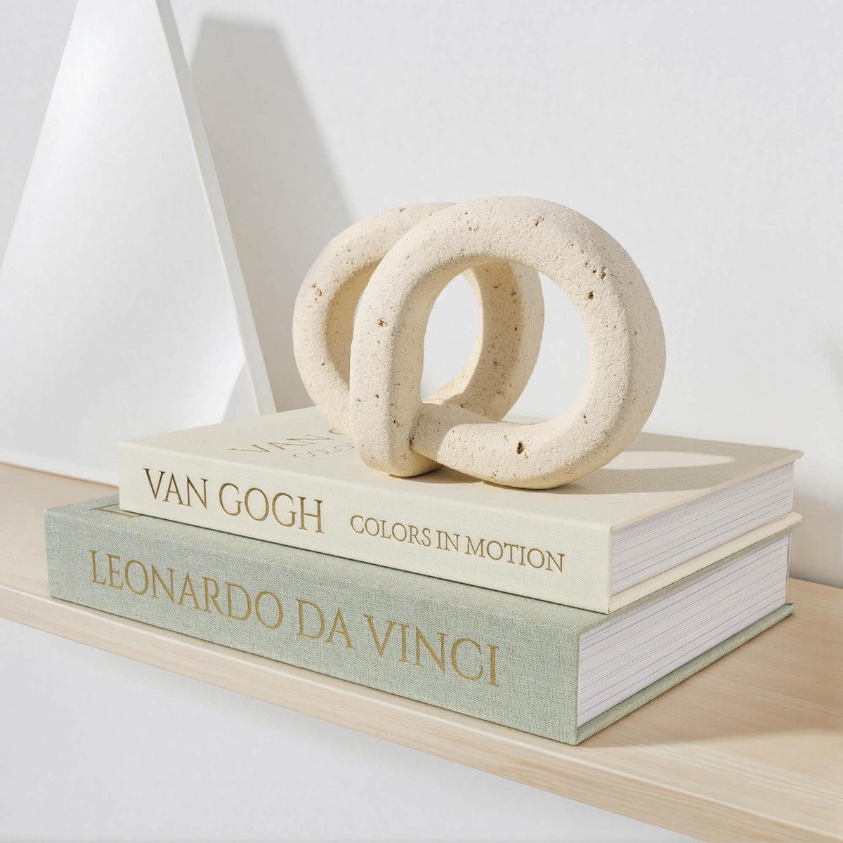 MAOBUYOU Decorative Storage Books Set of 2, Linen Cover, Gold Letters, White and Green