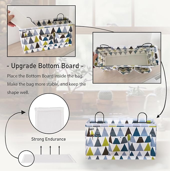 2pcs Large Wall Hanging Organizer Bag, Linen Fabric Door Hanging Storage Baskets