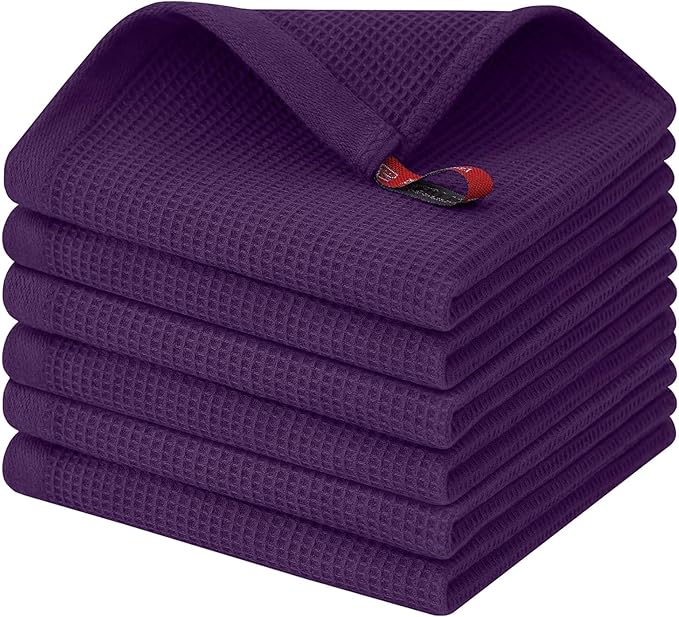 Homaxy 100% Cotton Waffle Weave Dish Cloths
