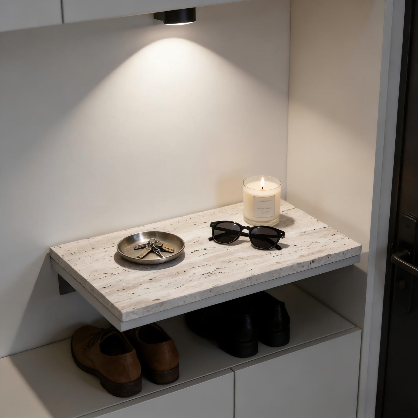 Travertine Display Tile, Single 7.87 x 11.81 Inch Stone Slab