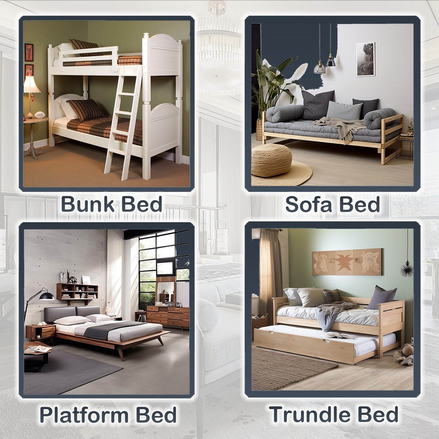 Bunkie Board Thin Wood 6mm Queen Size (60 x 76 in) | Modular Portability Design, Noise Minimizing, Low Profile Design, Easy Setup, Foldable| Bed Slats, Foldable Box Spring, Bed Support Slat