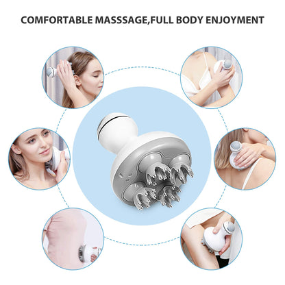COMFIER Electric Scalp Massager with Mutlti-Modes Vibration, Portable Handheld Head Scratcher for Hair Growth,Waterproof Head Massager for Full Body,Dog Cat Massager for Deep Clean and Stress Relax