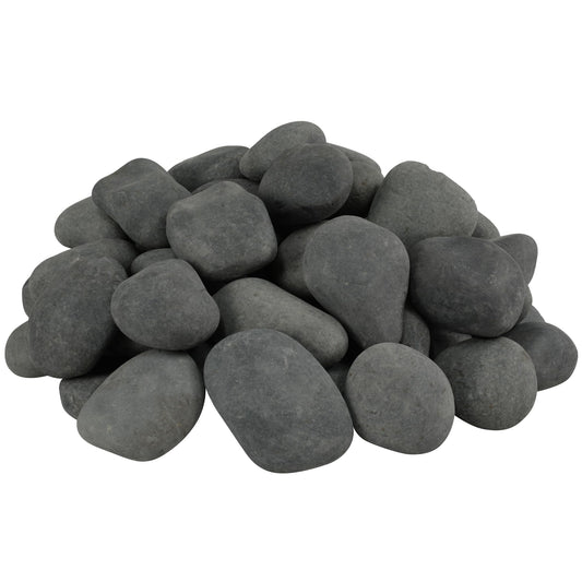 VINICS 40lbs Large Black River Rocks, 3-4 Inch Natural Unpolished Bulk Pebbles for Landscaping, Hand-Picked Premium Stones for Garden Design Fish Tank, Pathways and Backyard