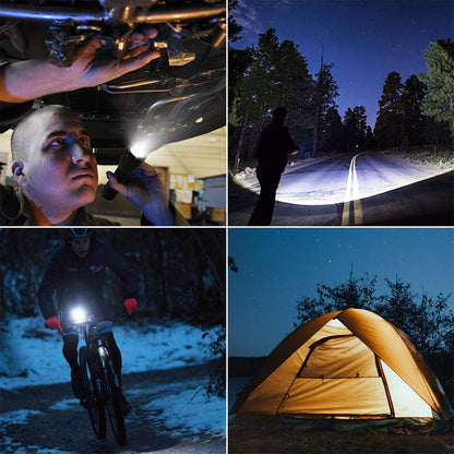 Lepro Torch Rechargeable, Torches LED Super Bright - Adjustable Focus, Long Battery Life, Waterproof 5 Lighting Modes for Camping, Hiking, Power Cuts, Emergency, Dog Walking