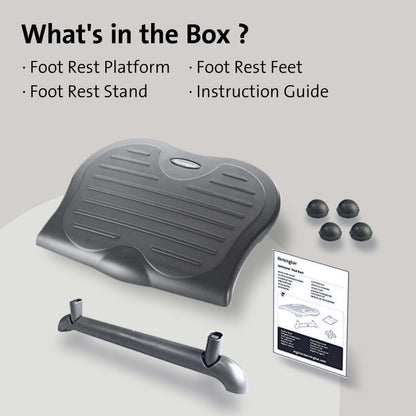 Kensington SoleSaver Foot Rest for Under Desk, Adjustable Ergonomic Foot Stool, Footrest with 3-Level Tilt Adjustment and Contoured foot grip panel for Office Desk & Home 56152