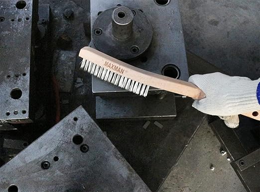 MAXMAN Wire Brush, Heavy Duty Carbon Steel and Stainless Steel Wire Brushes