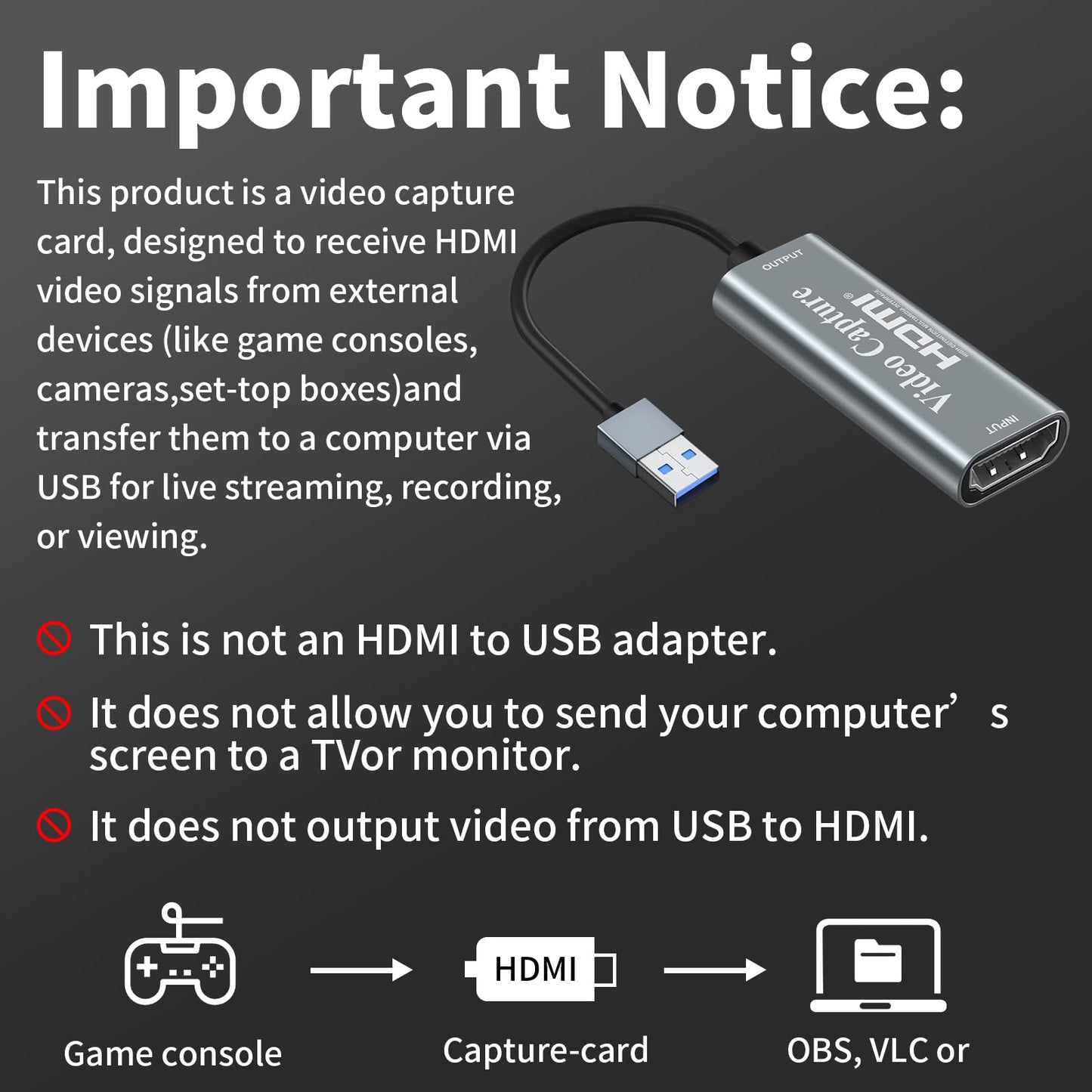video capture card, Papeaso 4K HDMI to USB capture card, Full HD 1080p video capture device, HDMI Video Game Capture for Editing Video/Games/Streaming/Online Teaching(silver)