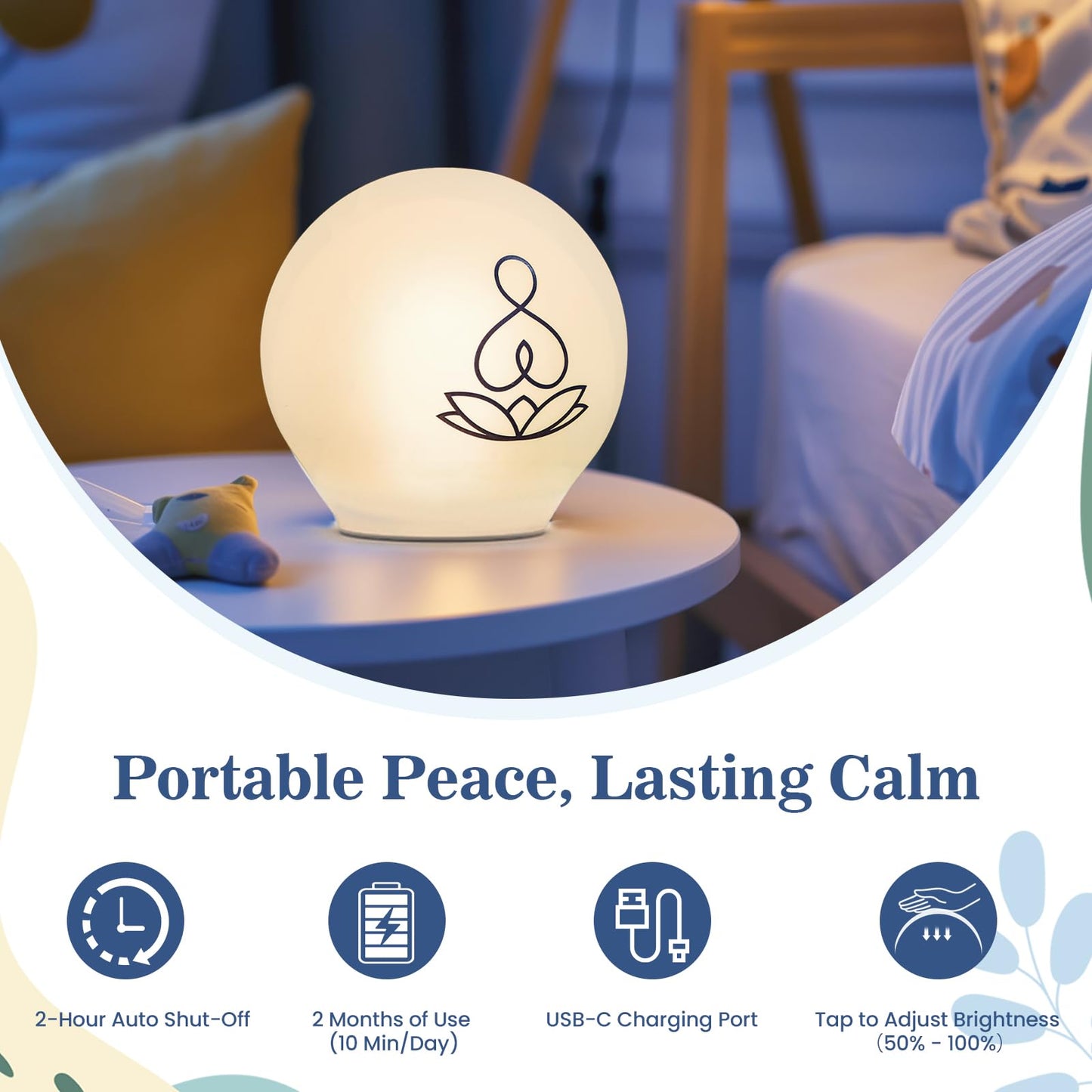 Syrinx Guided Meditation Light – Meditation Aid with Rhythmic Glow for Focus, Mindfulness Tool for Calm Down Corner, Quiet Rooms, Home or Office Use