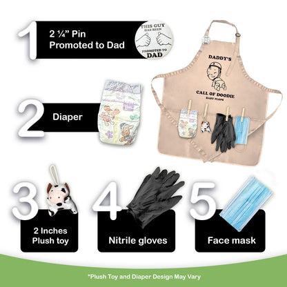 MUNIFICENCE Daddys Call Of Doodie Beige Apron Great Gift for New Dad to be